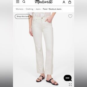 Madewell Off-White Denim Pants